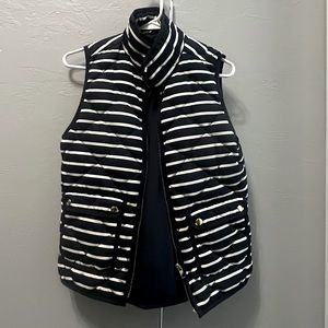 J Crew Stripe Puffer Vest